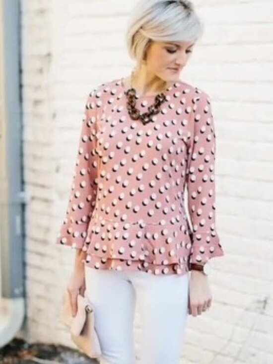 LOFT Polka Dot Blouse - Picture 14 of 15